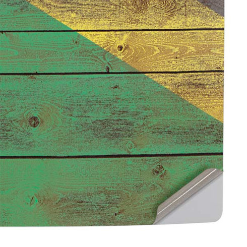 Jamaican Flag Dark Wood PS5 Pro Console Skin